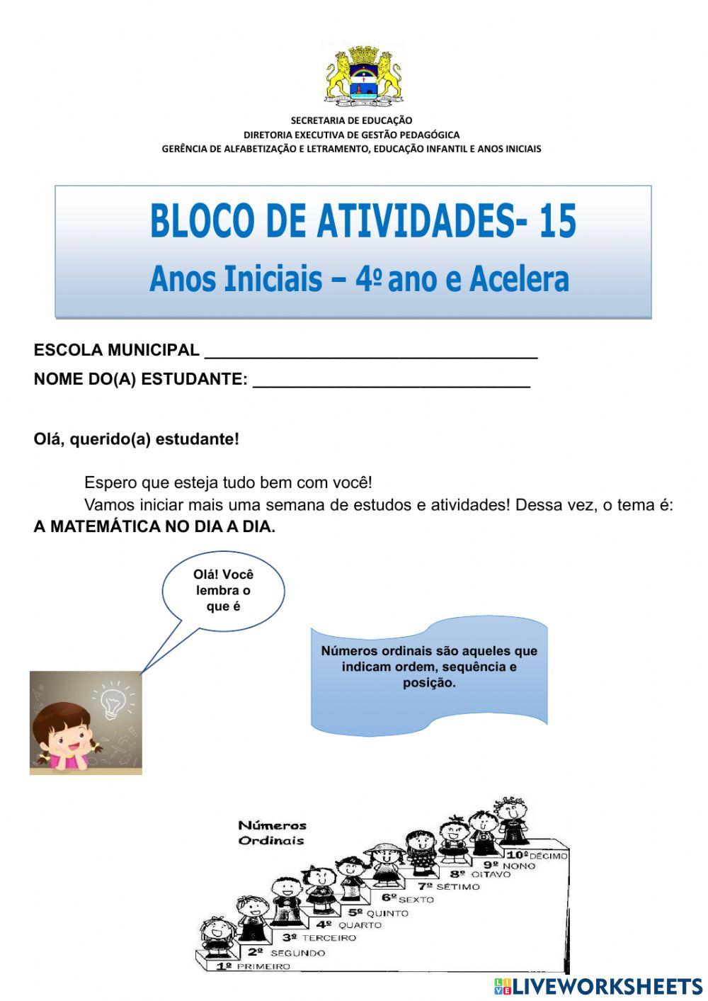 Matemática no dia dia