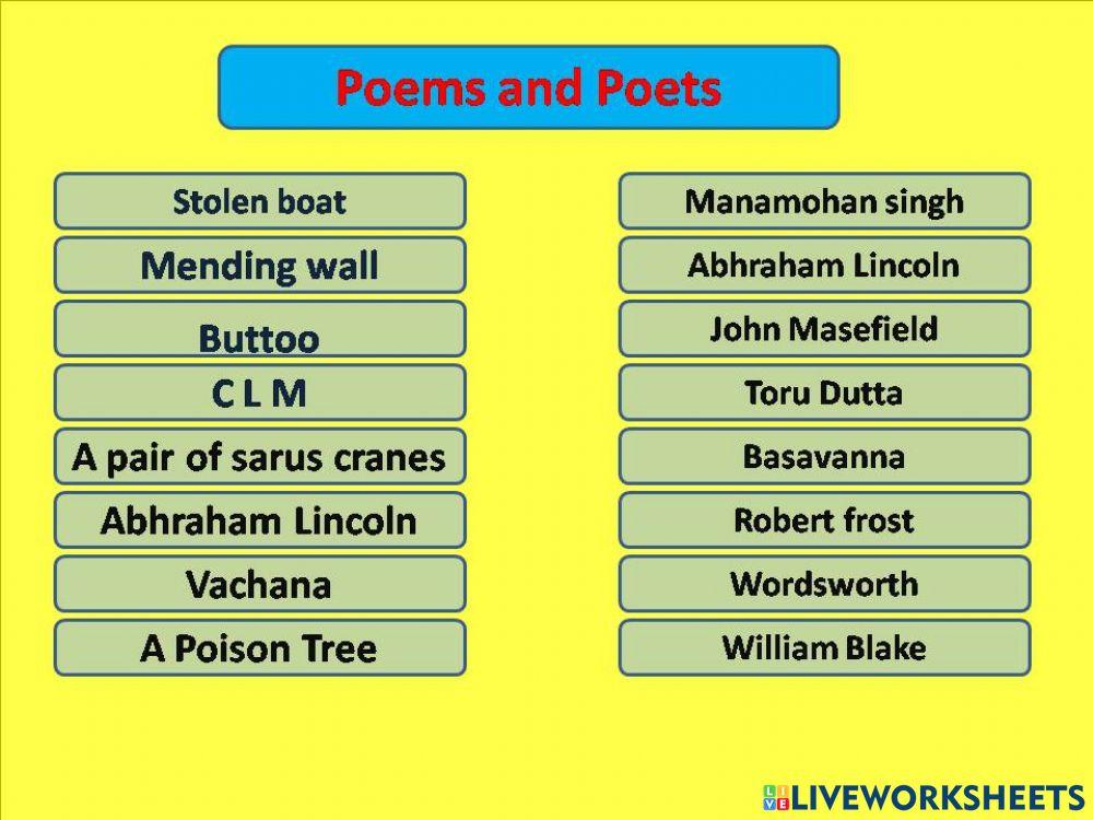 Poems anf poets