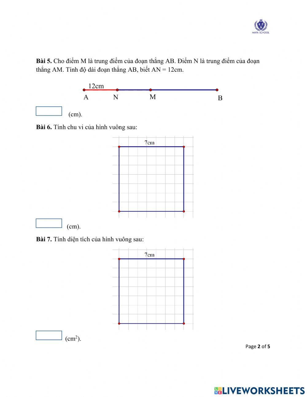 Toán 3 - 28.06.2021 - 02.07.2021 - Ôn tập cuối năm