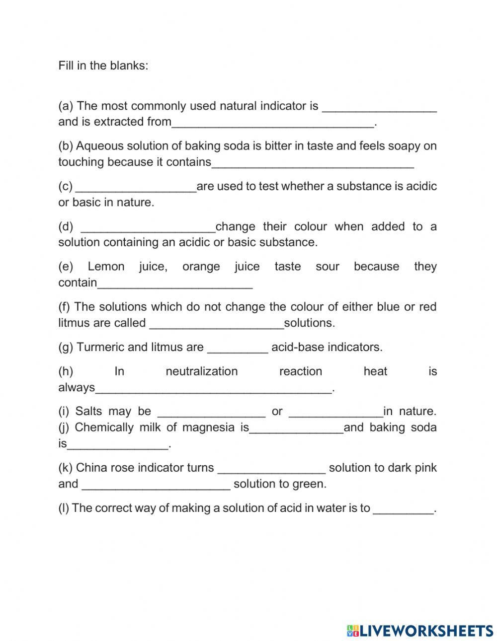 Chapter 5 acids bases nd salts