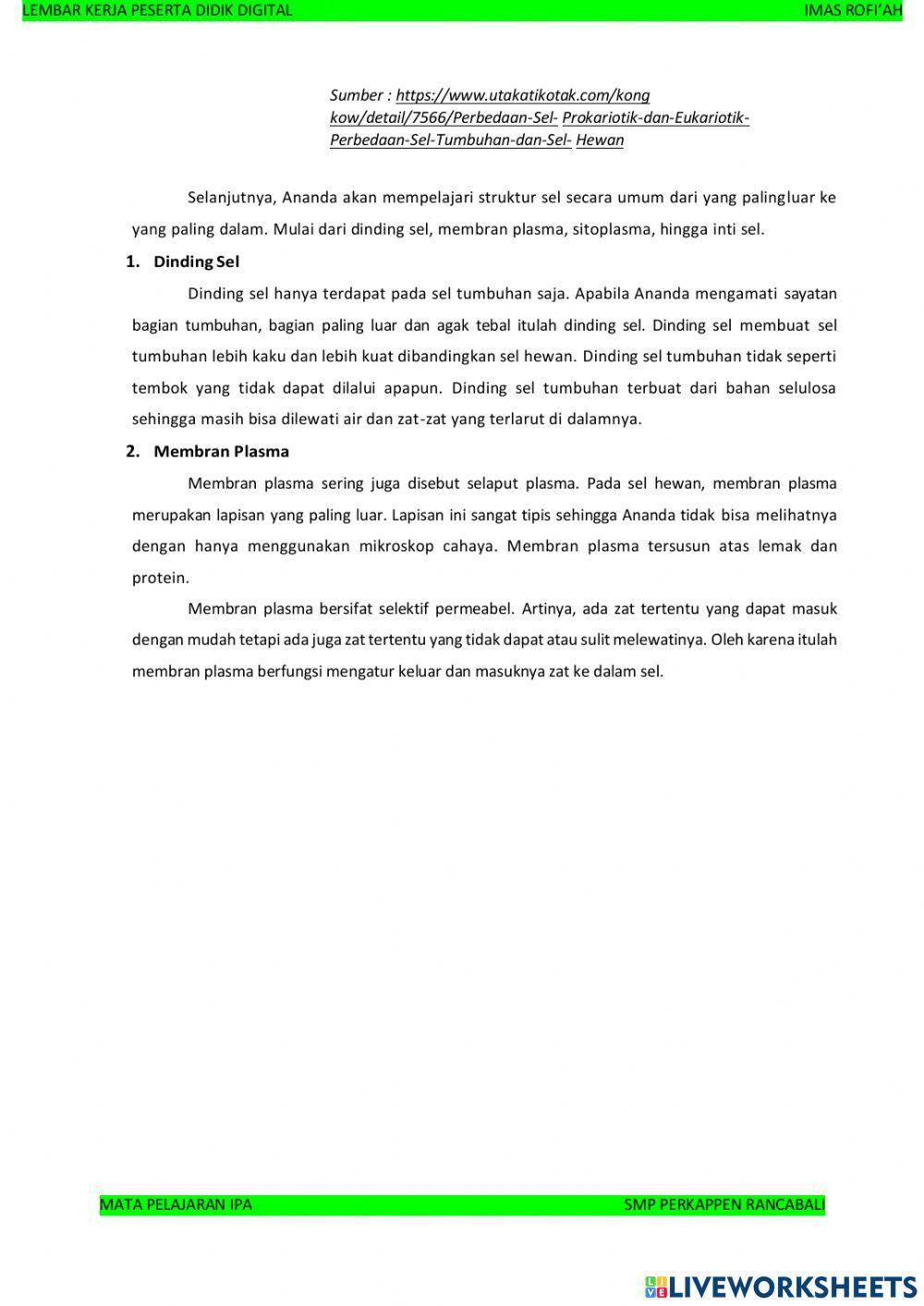 Sistem Organisasi Kehidupan