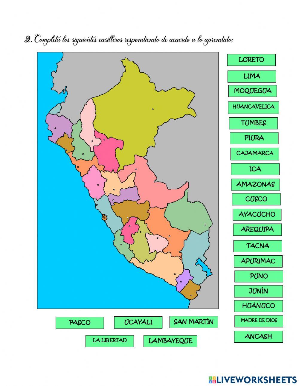 División plítica del perú