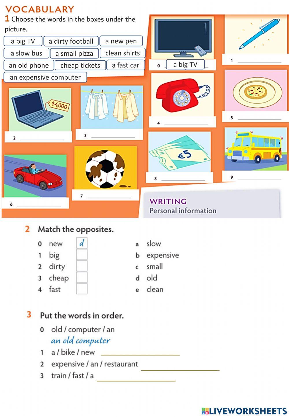 Think starter Unit1 worksheet