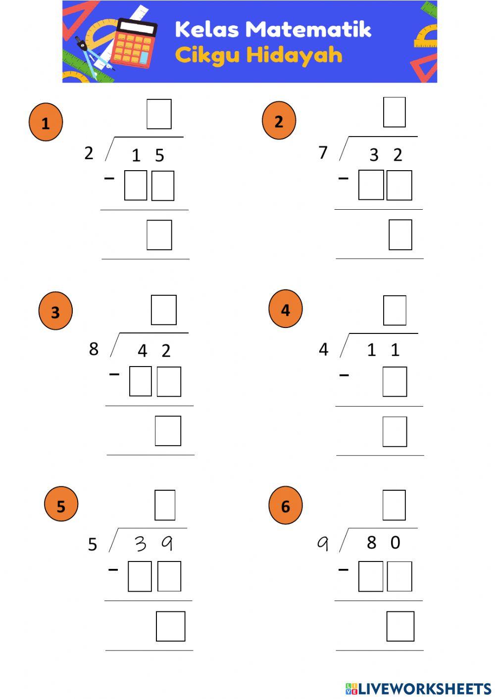 Tahun 2 matematik : bahagi bentuk lazim