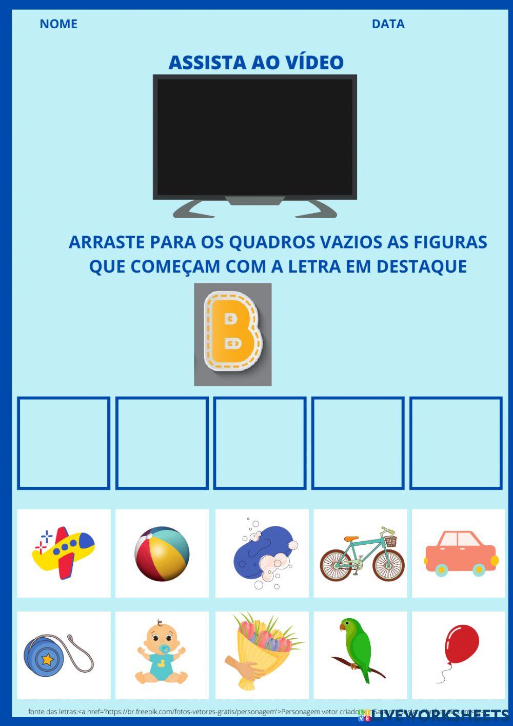 Letra B - método fônico