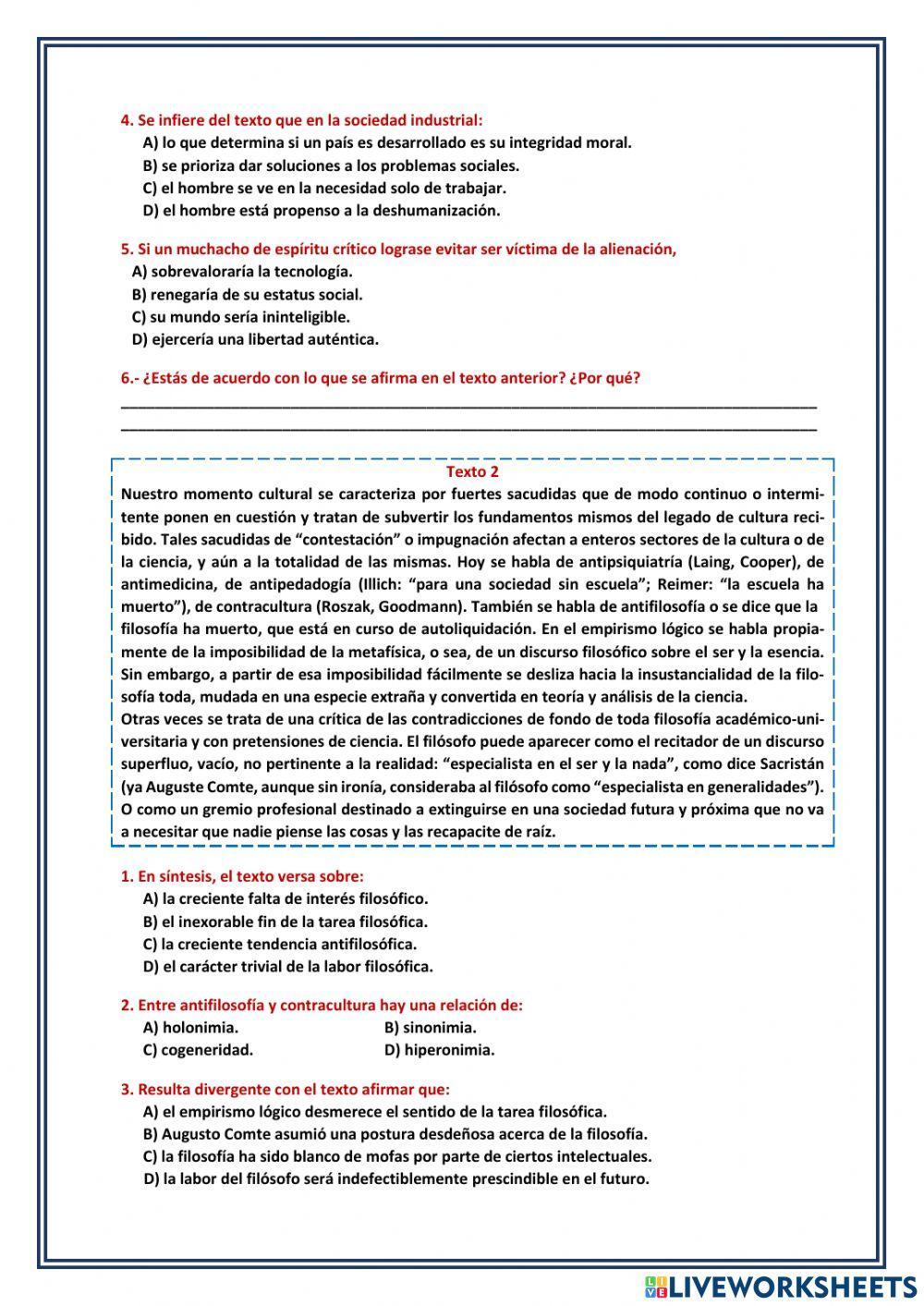 Comprensión lectora