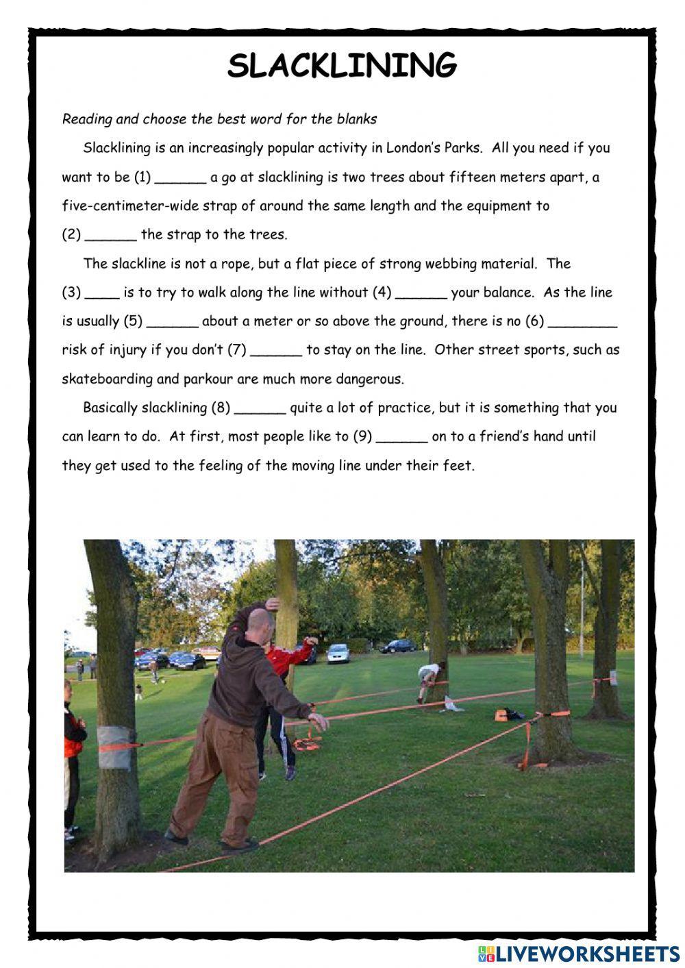 Slacklining FCE Exercise