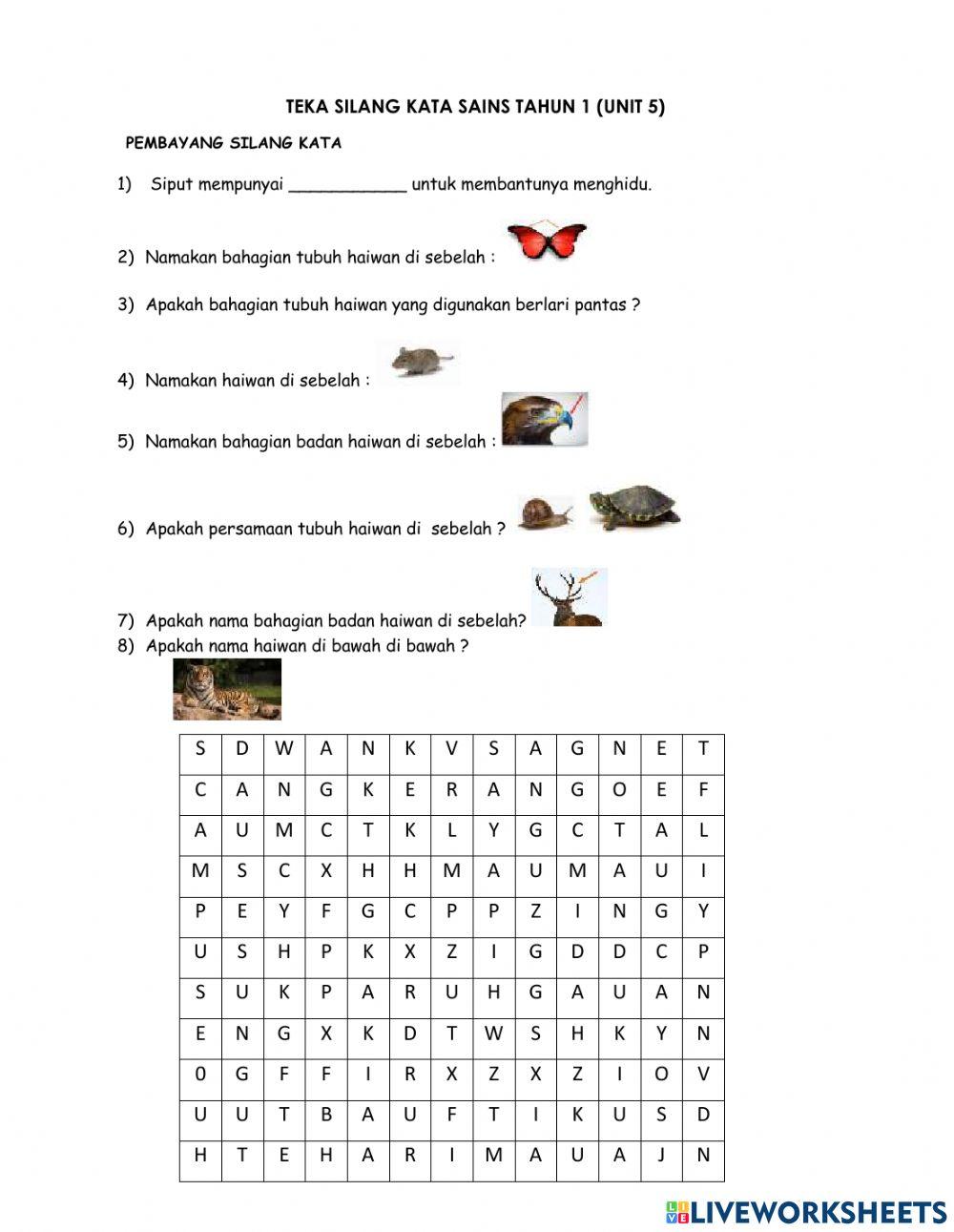 Sains tahun 1 : Haiwan