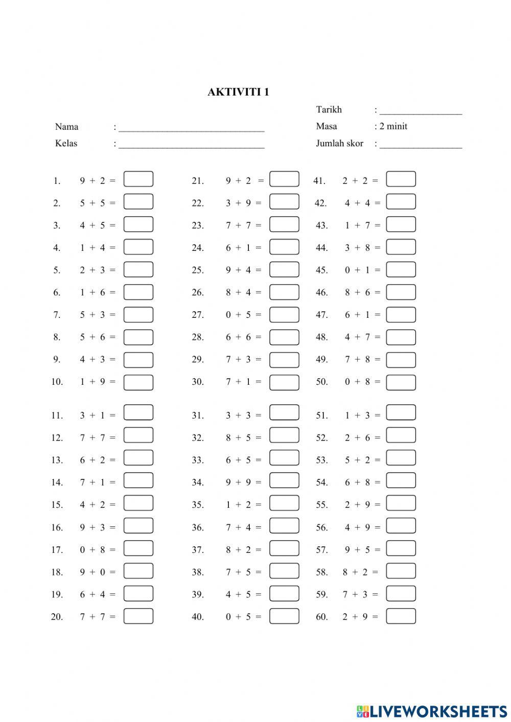 Fakta Asas Matematik 1