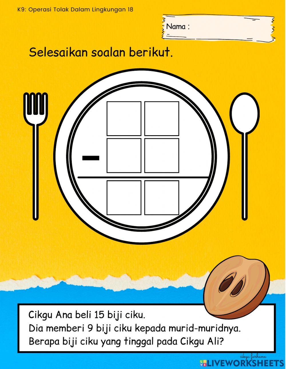 Operasi tambah dalam lingkungan 18 (Penyelesaian Masalah)