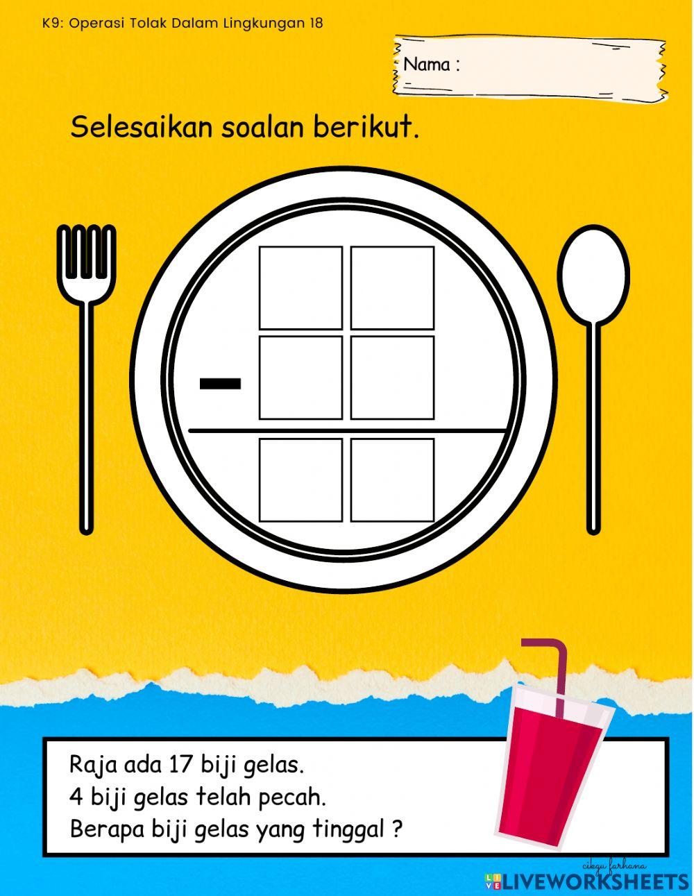 Operasi tambah dalam lingkungan 18 (Penyelesaian Masalah)