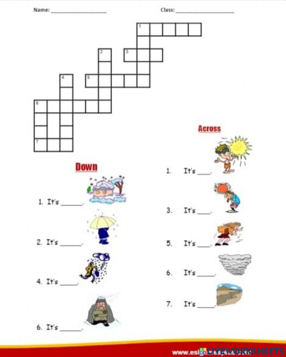 CROSSWORD WEATHER 3128746 madamtina LiveWorksheets