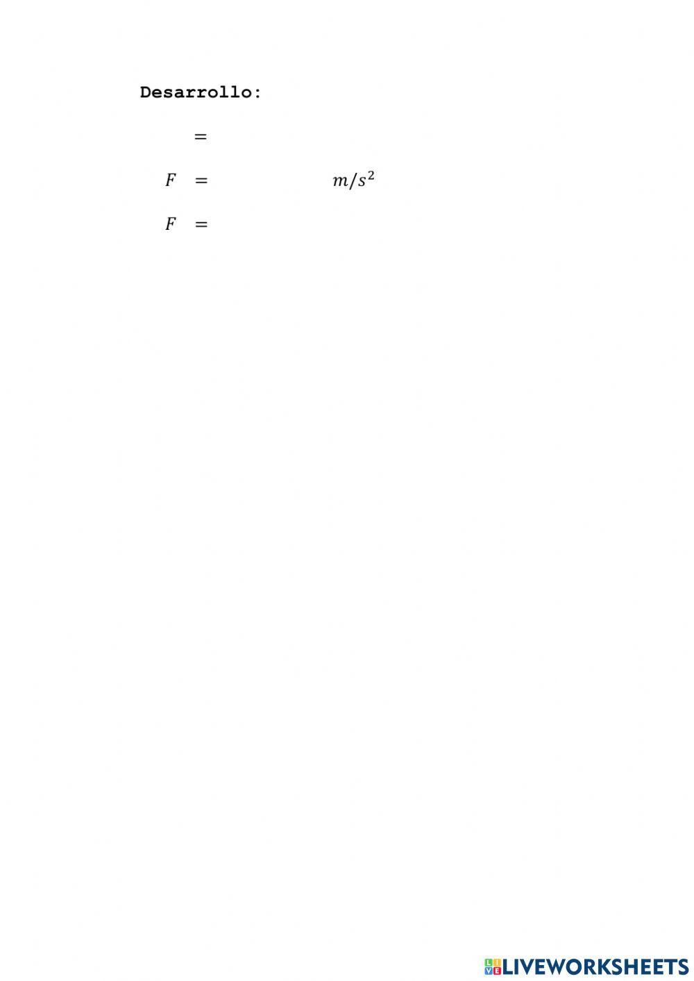 Ejercicios: Segunda ley de Newton