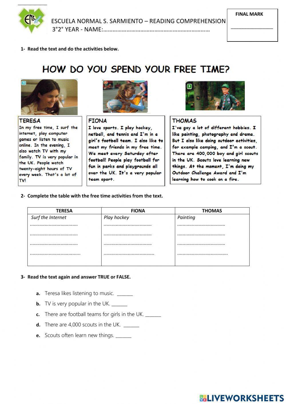 Reading Comprehension