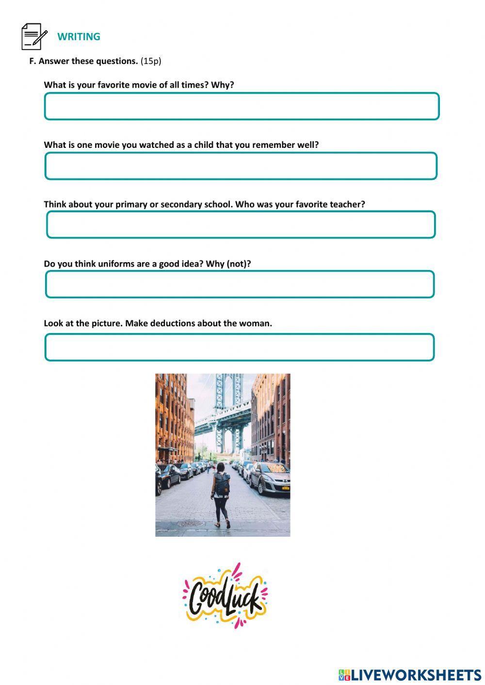 Adults 5 WRITTEN EXAM