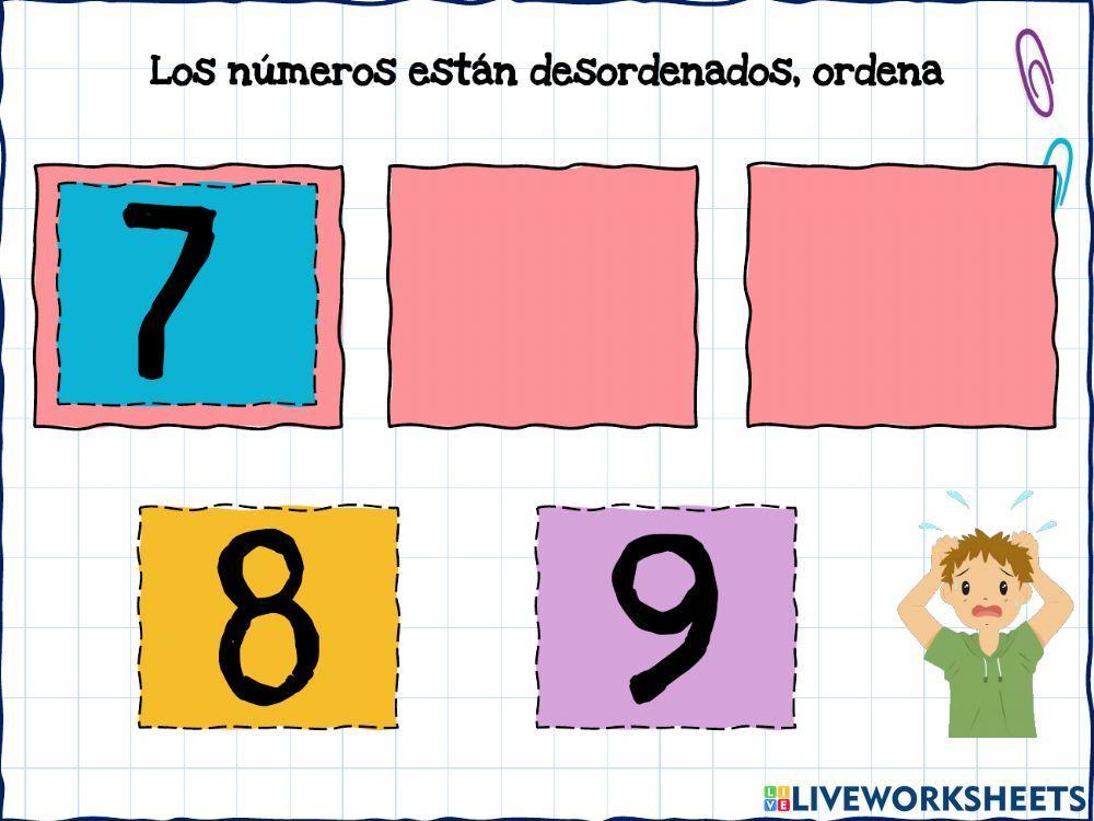 Ordena los números 1 al 10