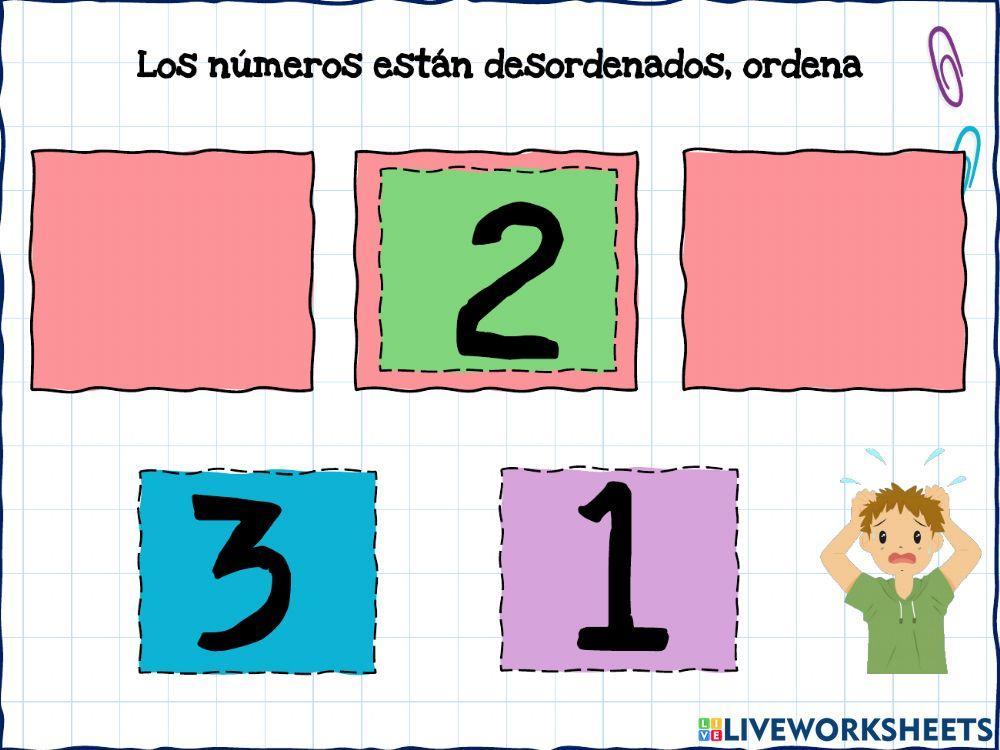 Ordena los números 1 al 10