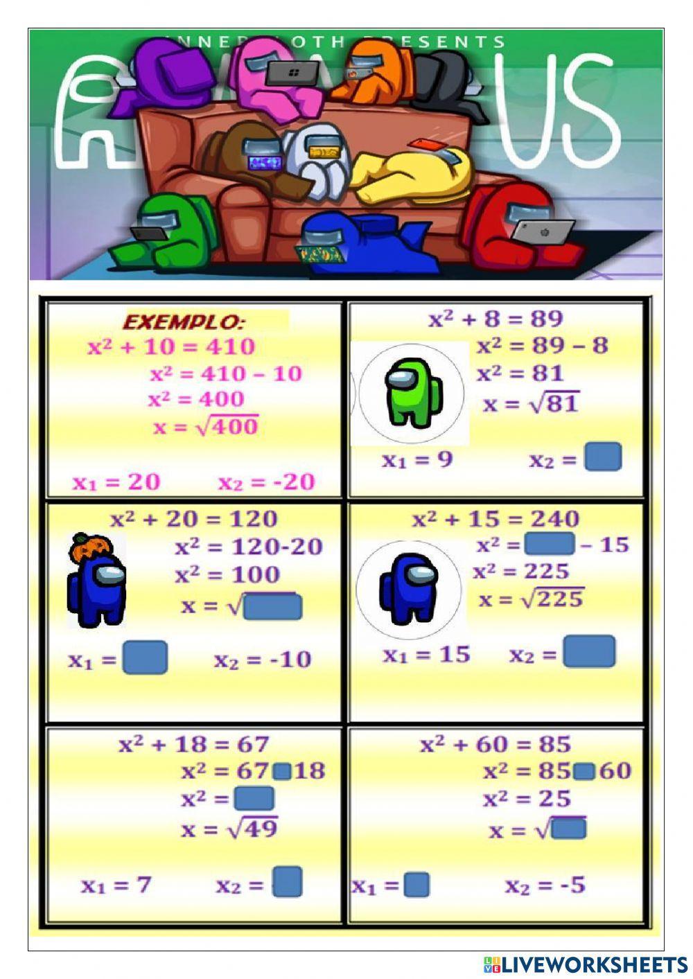 Equação do 2º grau incompleta
