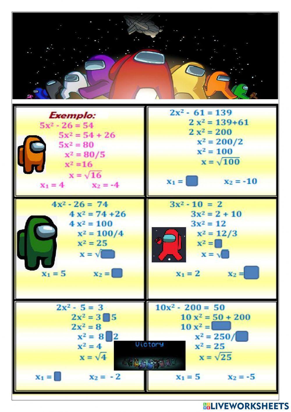Equação do 2º grau incompleta