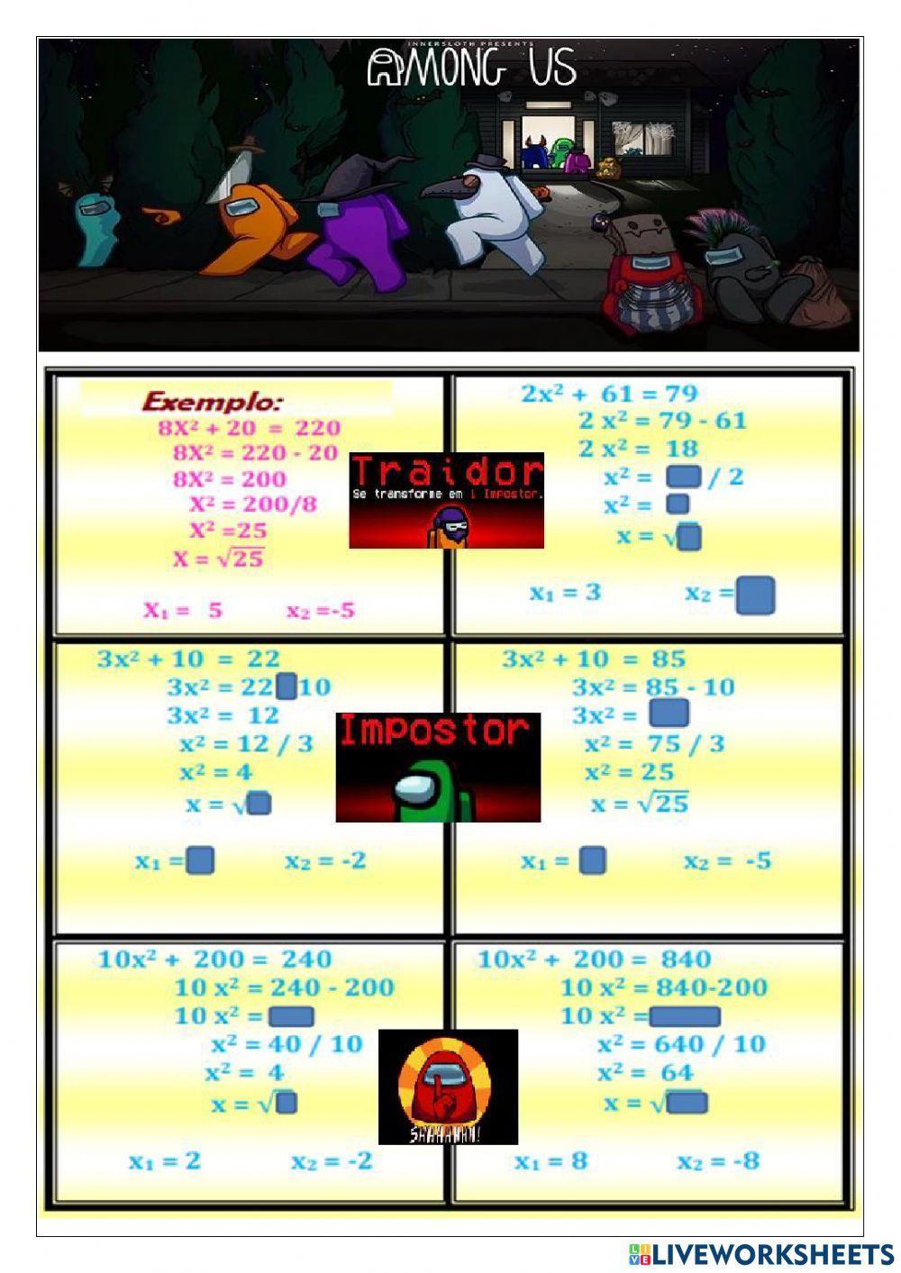 Equação do 2º grau incompleta