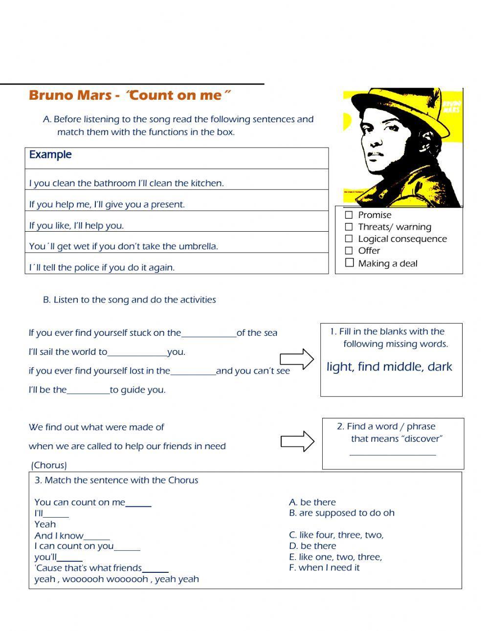 FIRST CONDITIONAL song 2 