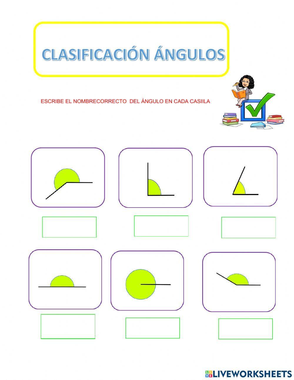 Clasificación de ángulos