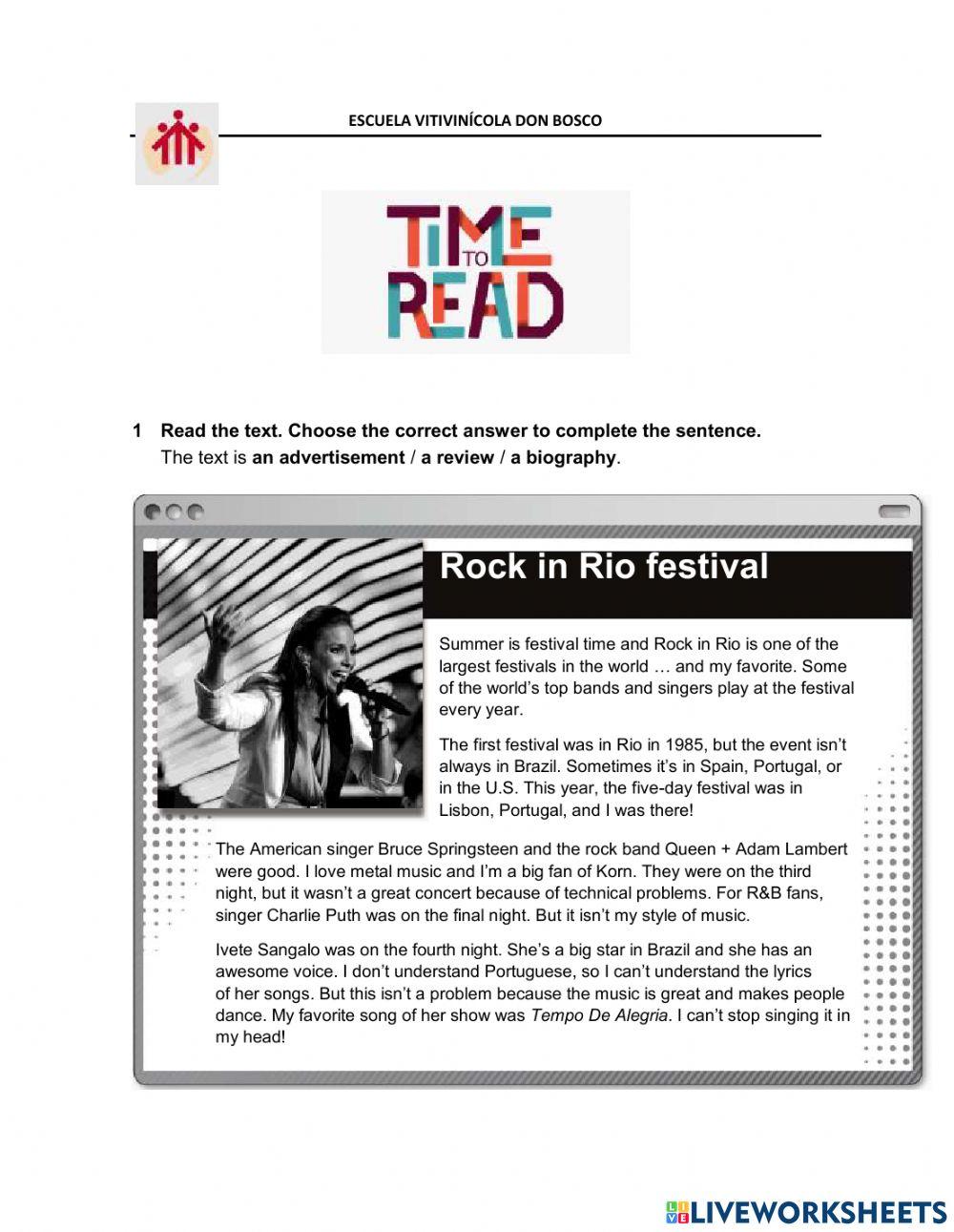 Music interactive worksheet for 2 | Live Worksheets