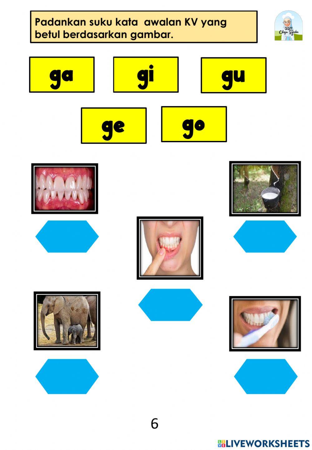 Buku latihan suku kata kv 1