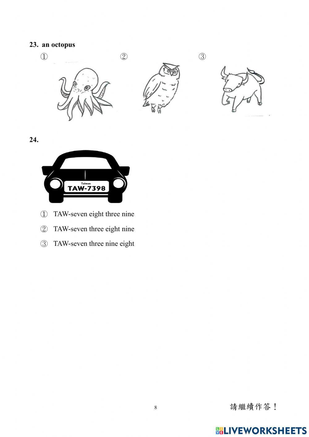108學年國小學測英語4年級-閱讀