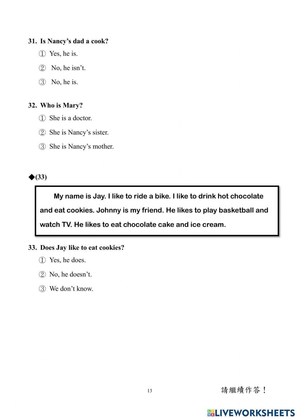 108學年國小學測英語4年級-閱讀