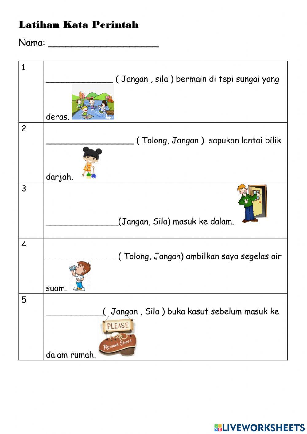 Latihan Kata Perintah