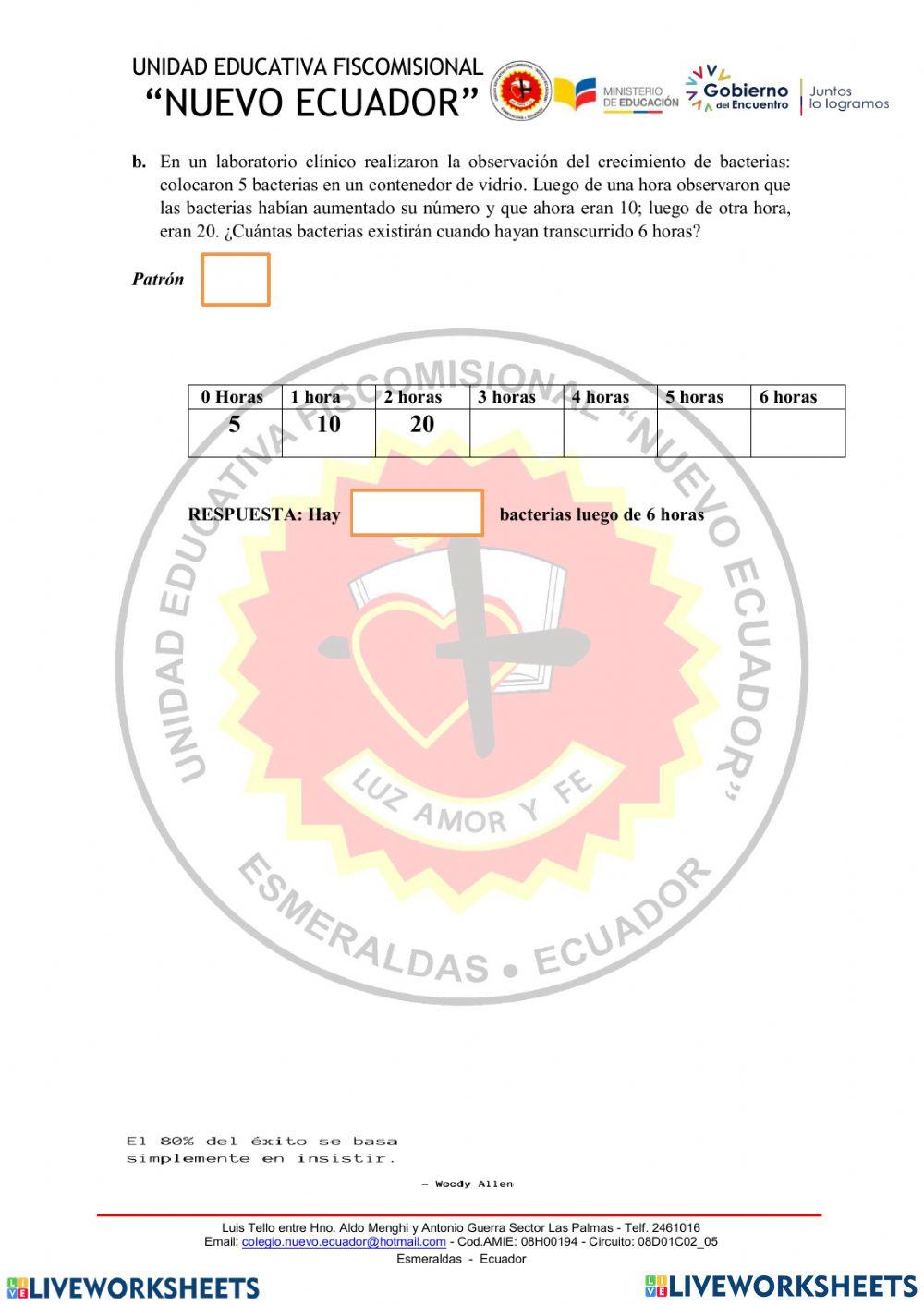 Sucesiones decrecientes con fracciones