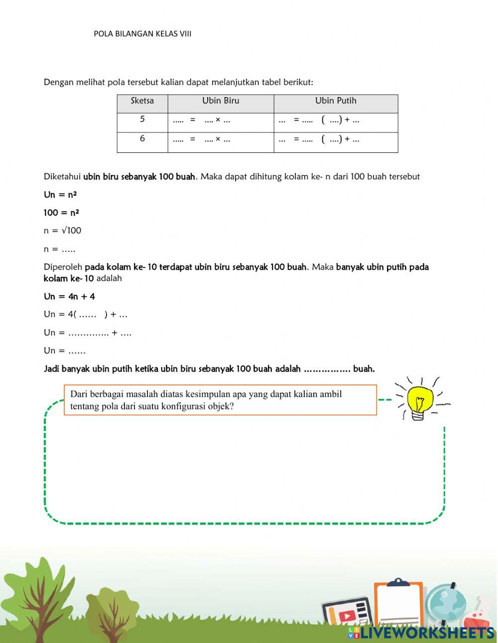 Lkpd pola dari suatu konfigurasi objek