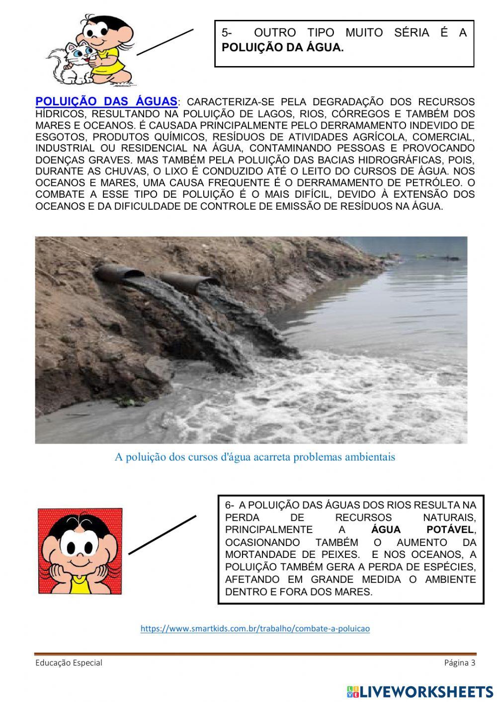 Poluição: Ar, Água e  Solo