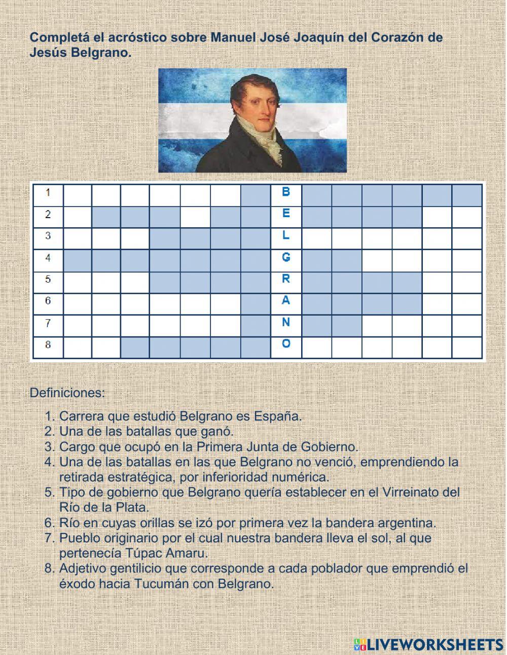 Manuel Belgrano acróstico