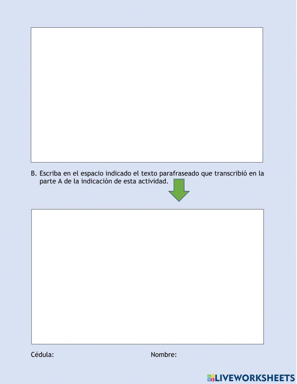 ¿Qué es parafrasear?
