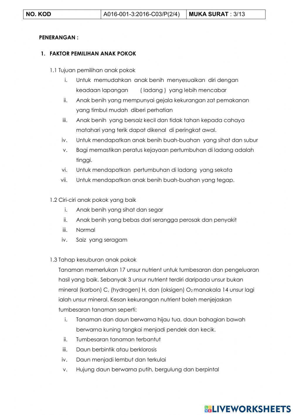 Operasi penanaman bahan tanaman