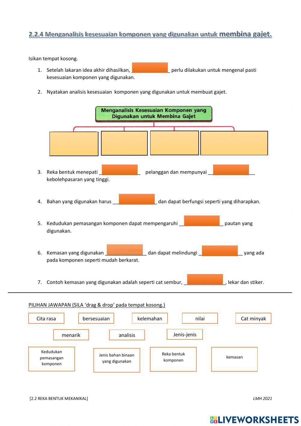 2.2.4 Menganalisis kesesuaian komponen