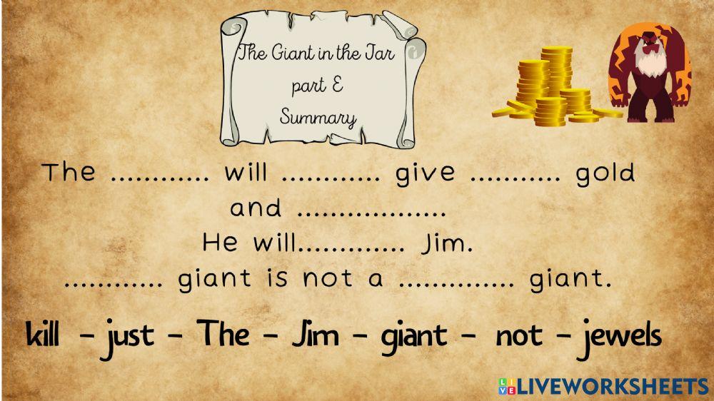 The Giant in the Jar part E summary