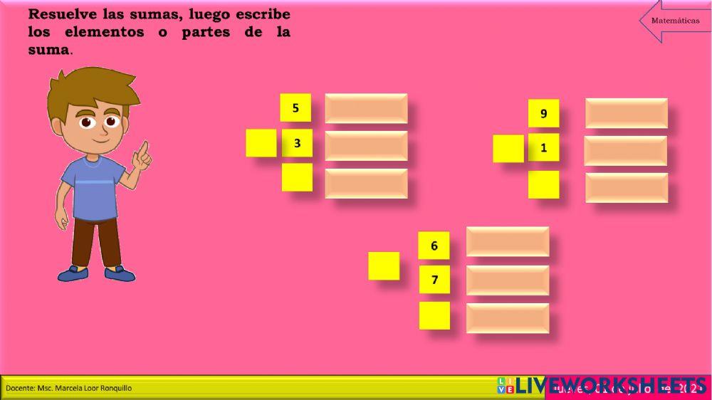 Términos de la suma