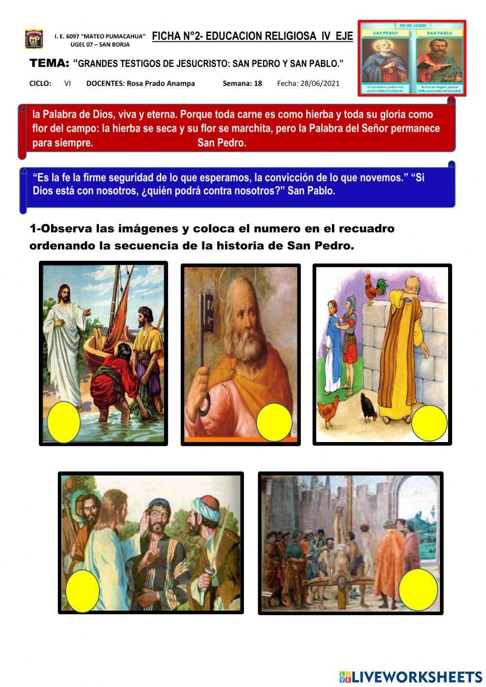 Grandes testigos de Jesucristo – san pedro y san pablo