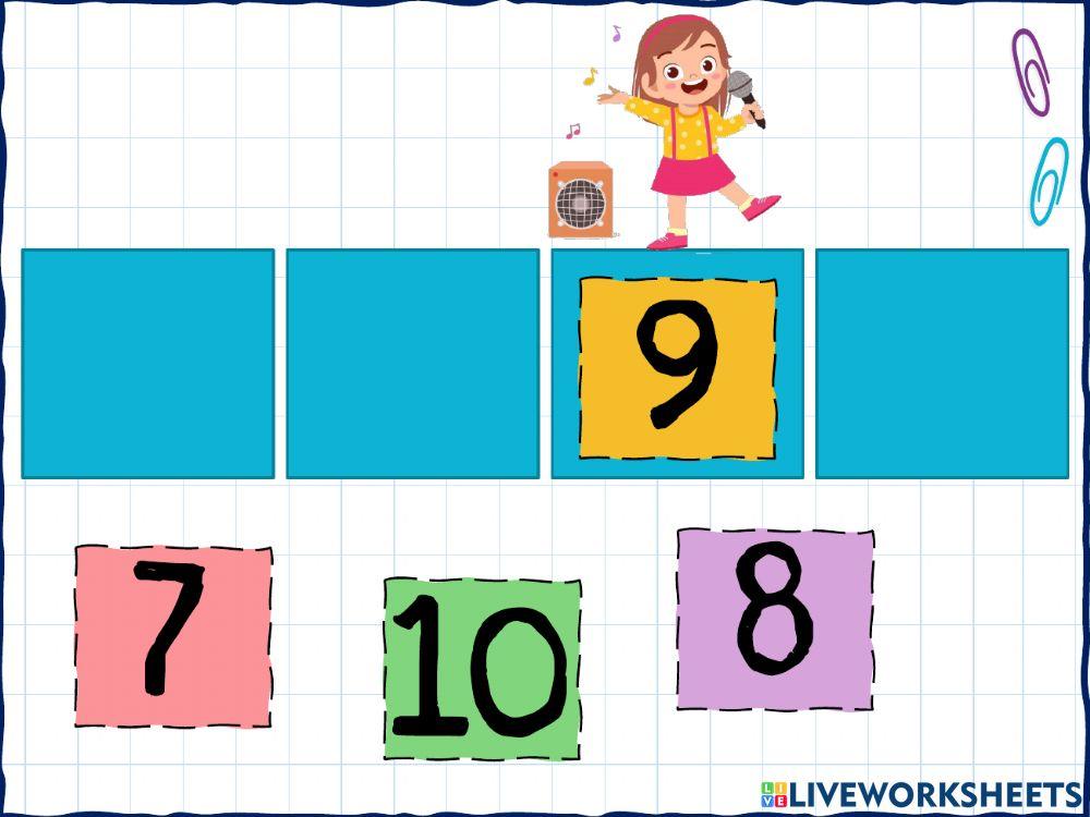 Ordenas los números 1 al 30