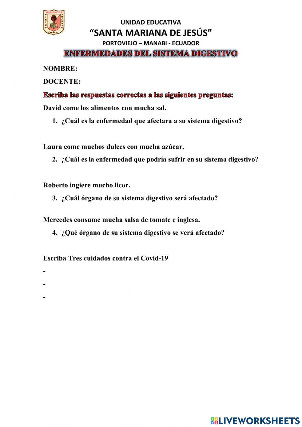 Enfermedades del Sistema Digestivo