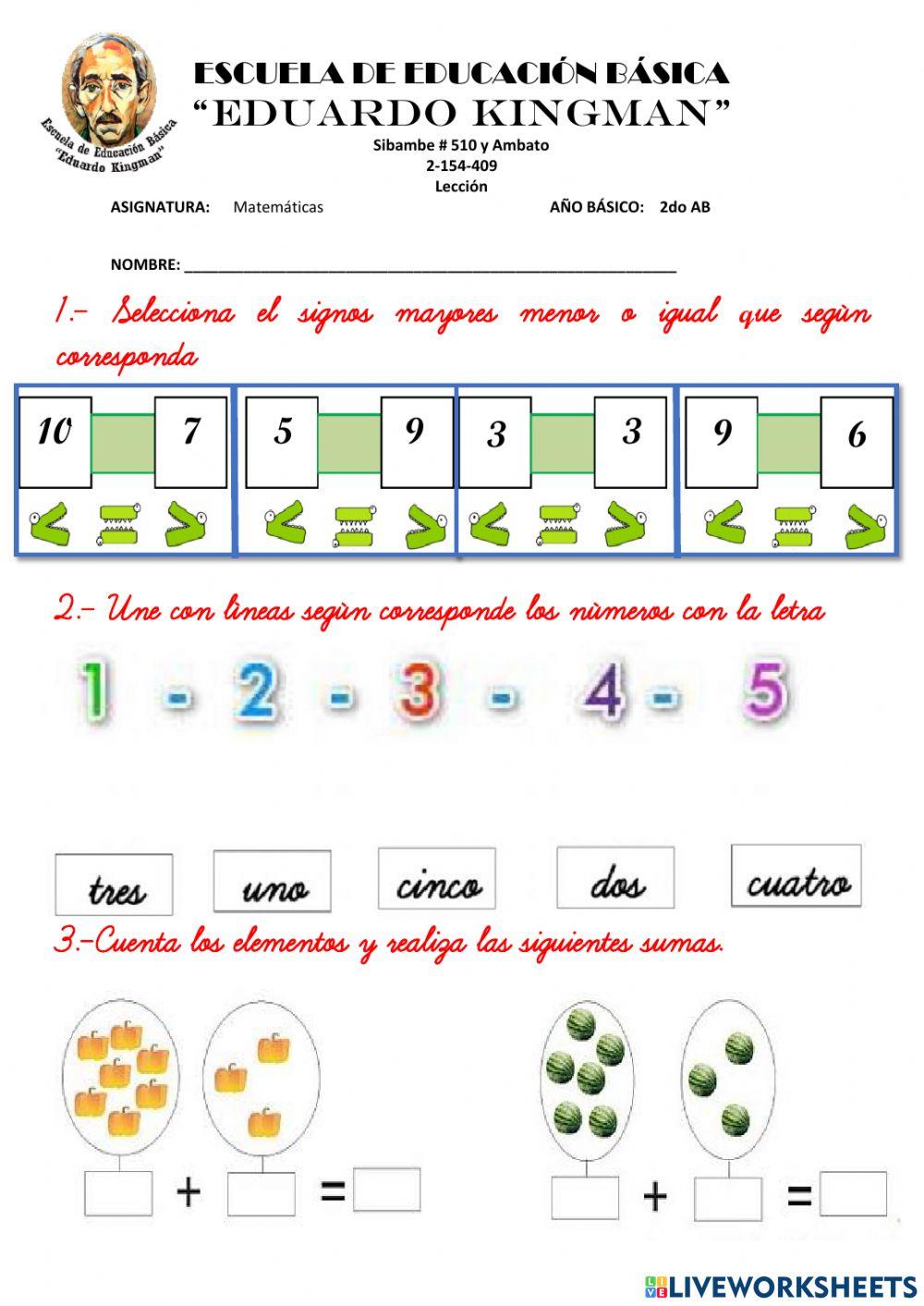 Lección de Matemáticas
