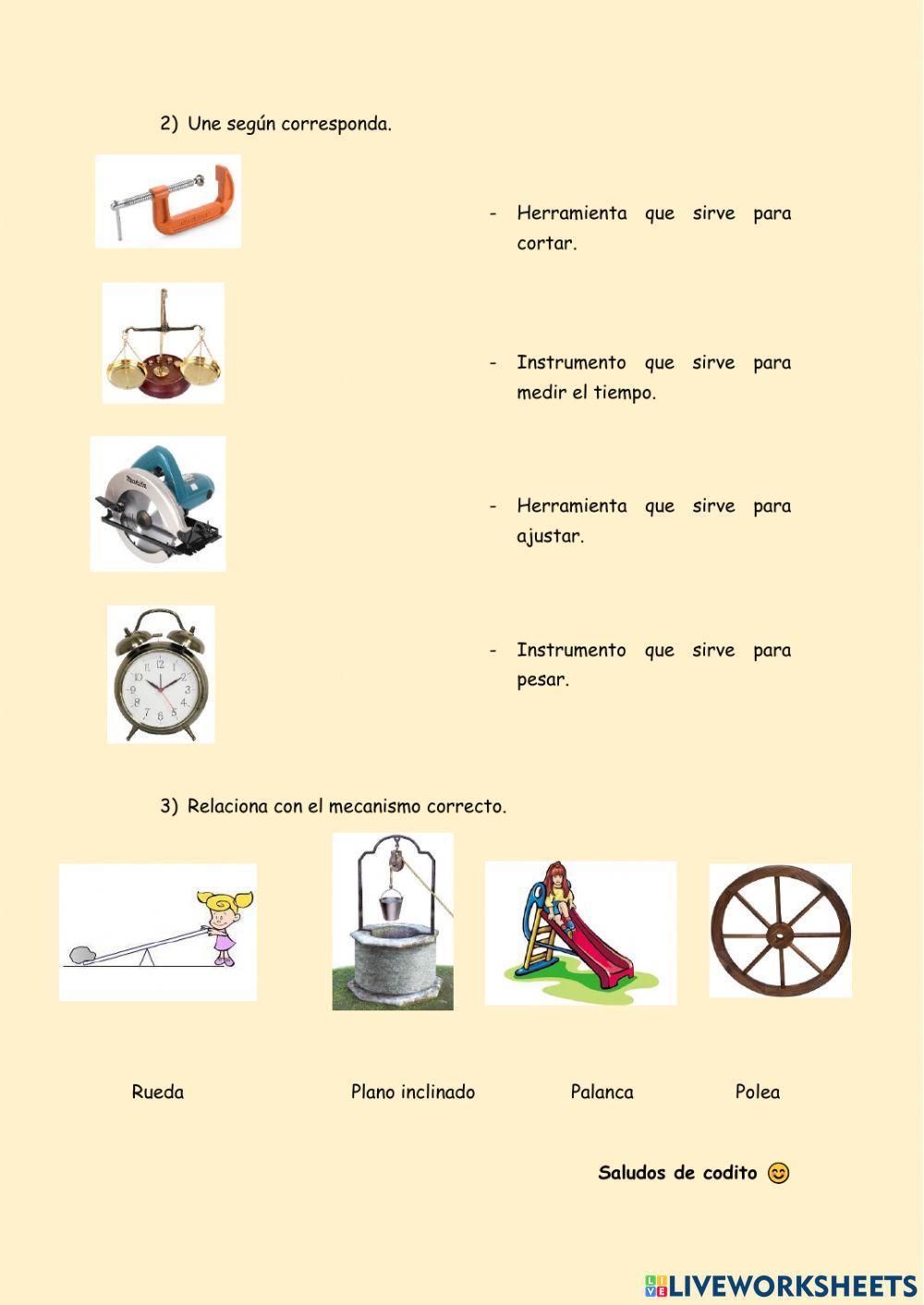 Herramientas, instrumentos y mecanismos.