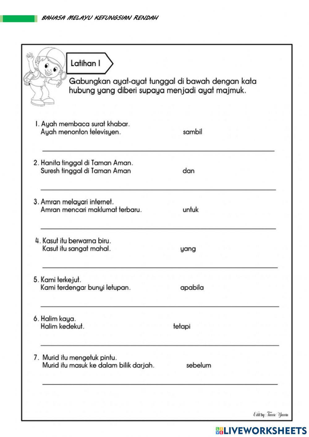 Ayat tunggal & ayat majmuk
