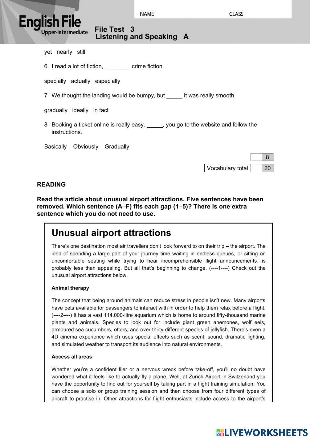 5th year test unit 3