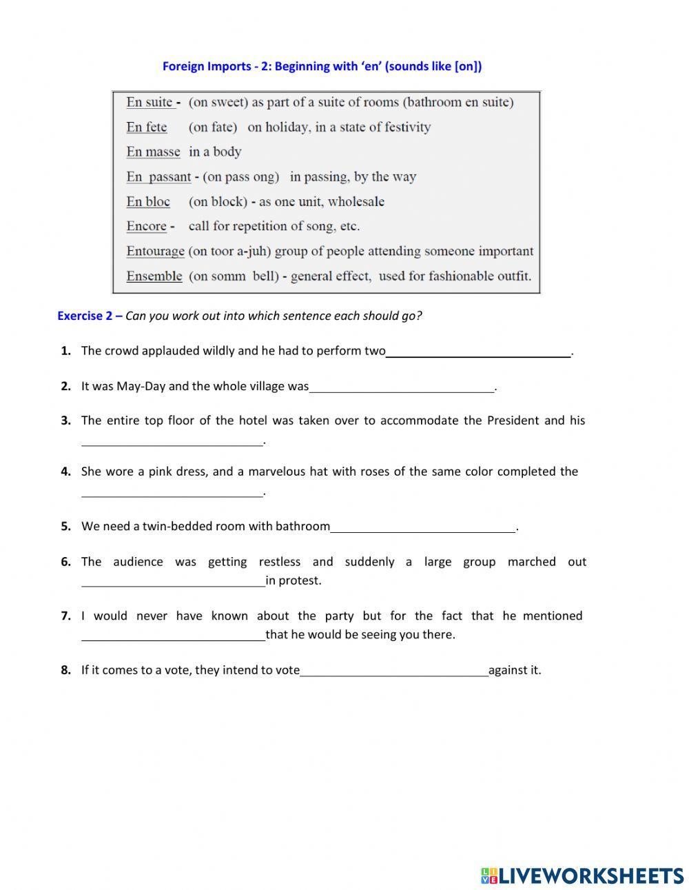 B2+ Borrowings Worksheet