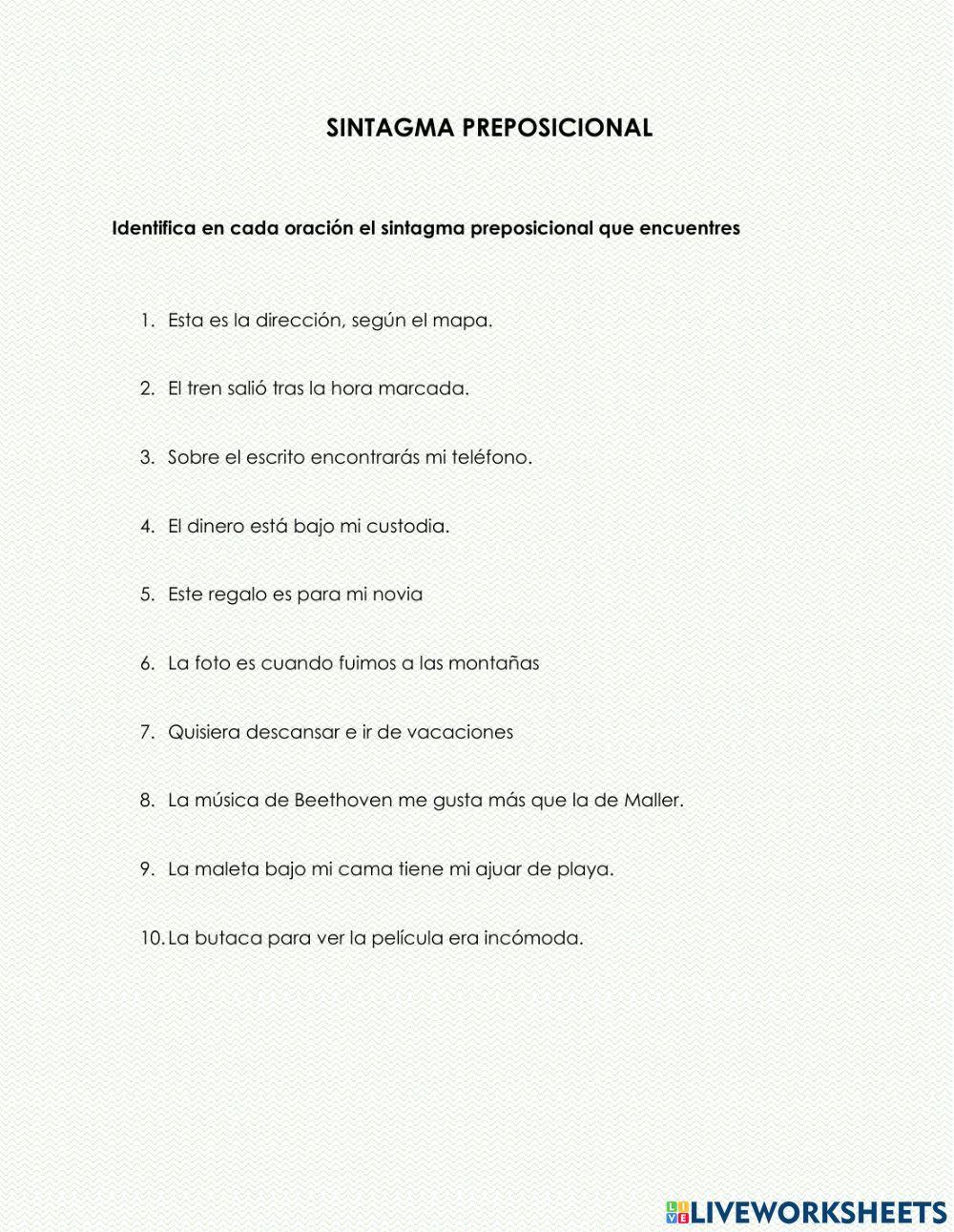 Sintagma preposicional 2