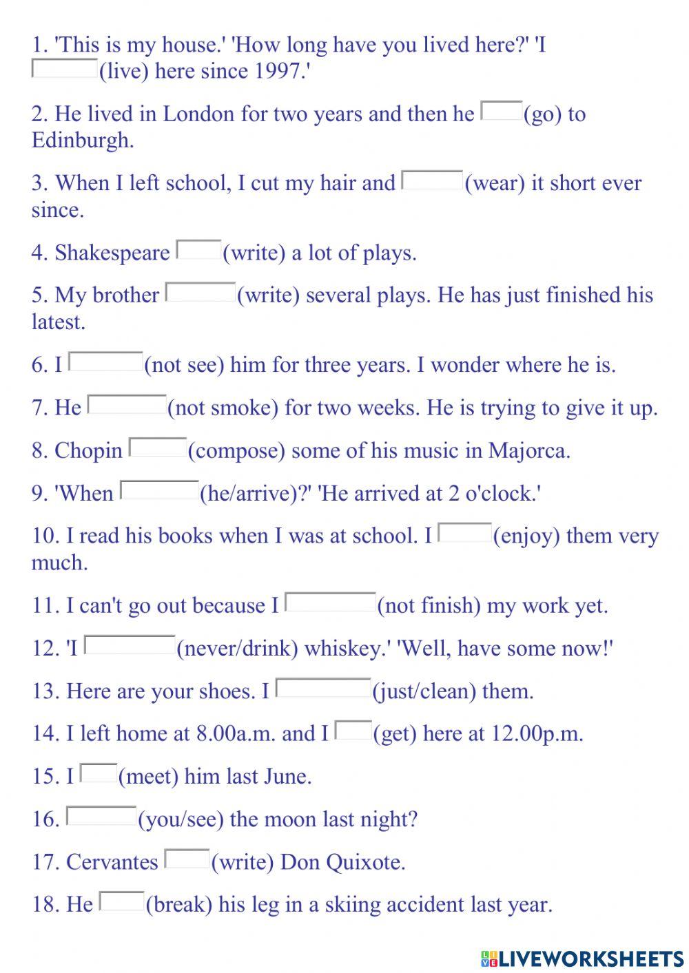 Past Simple VS Present Perfect